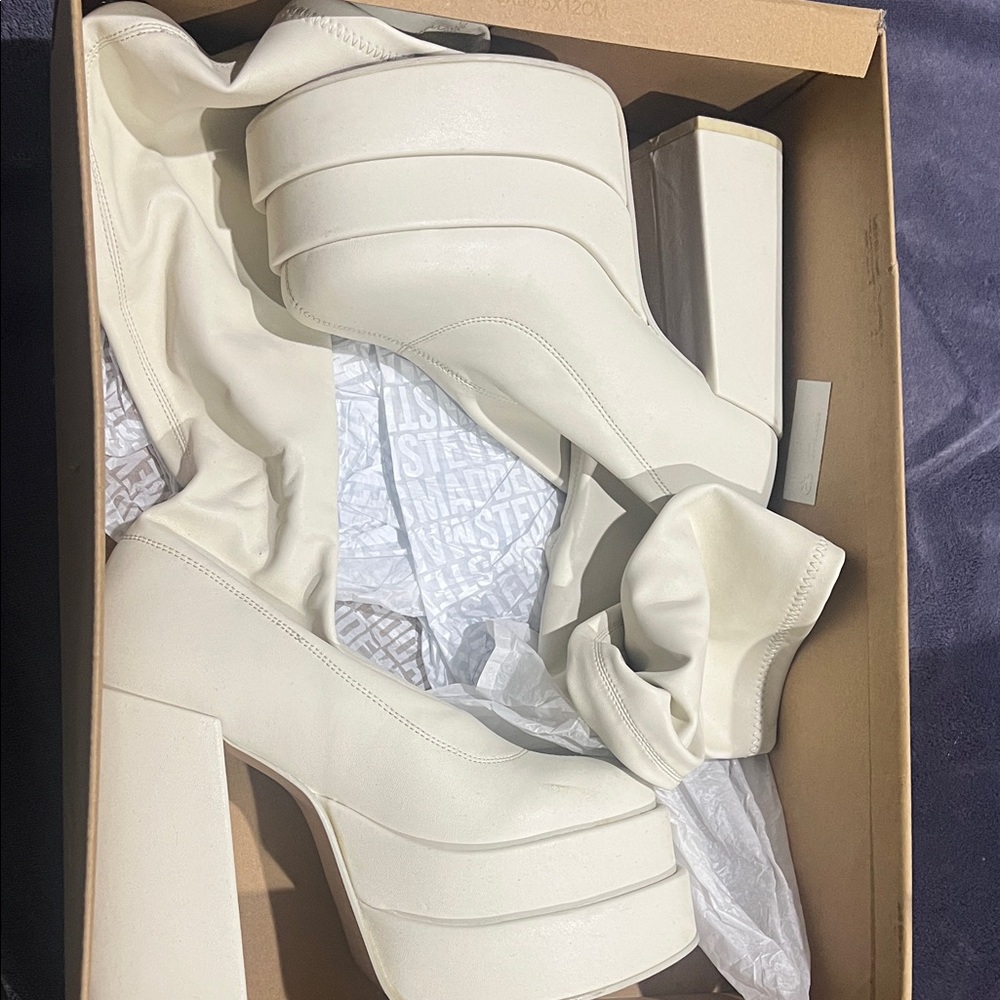 Steve Madden Cream Platform Heels